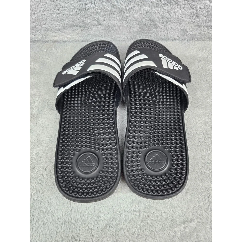 Adidas Adissage Slides Sandals Mens Size 13 Black/White #F35580